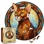 Puzzle Drewniane Kot 224 el. Układanka dla Dorosłych Premium Zwierzęta v.4