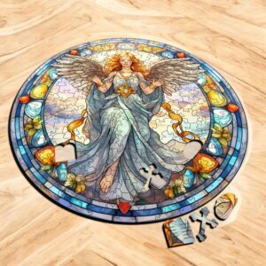 Puzzle Drewniane Anioł 208 el. Układanka dla Dorosłych Katolickie v.2