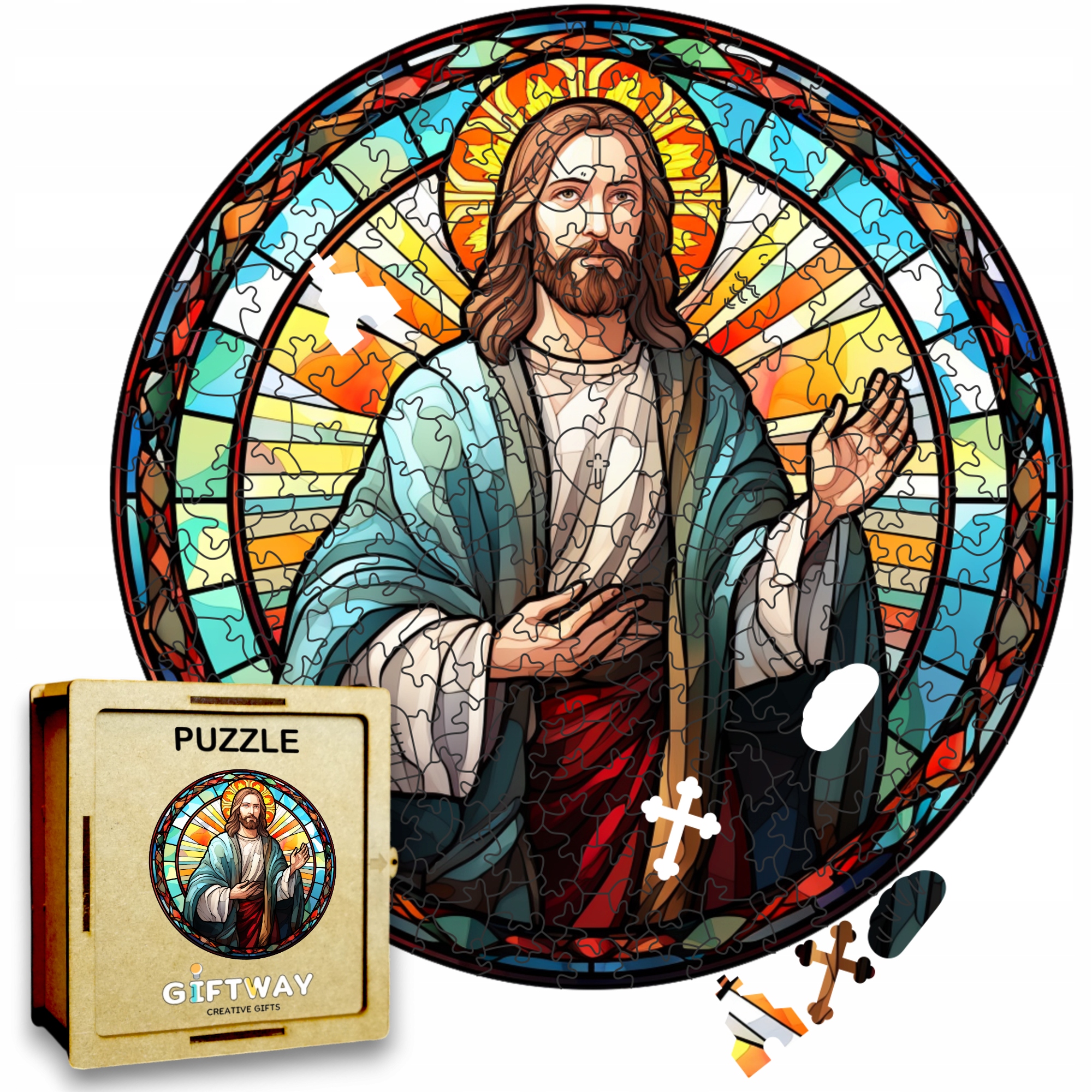Puzzle Drewniane Jezus 208 el. Układanka dla Dorosłych Katolickie v.23 Puzzle Drewniane Jezus 208 el. Układanka dla Dorosłych Katolickie v.23