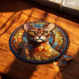 Puzzle Drewniane Kot 224 el. Układanka dla Dorosłych Premium Zwierzęta v.3