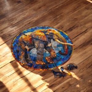 Puzzle Drewniane Słoń 224 el. Układanka dla Dorosłych 3D Zwierzęta v.4