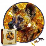 Puzzle Drewniane Hiena 224 el. Układanka dla Dorosłych 3D Zwierzęta v.3