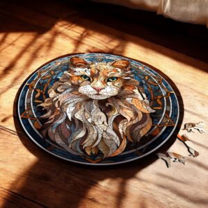 Puzzle Drewniane Kot 224 el. Układanka dla Dorosłych Premium Zwierzęta v.9