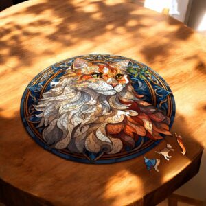 Puzzle Drewniane Kot 224 el. Układanka dla Dorosłych Premium Zwierzęta v.8