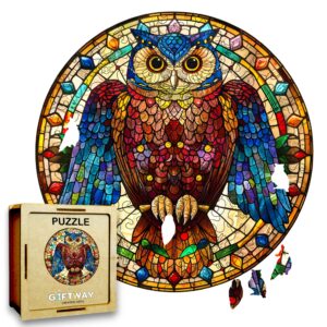 Puzzle Drewniane Sowa 150 el. Układanka dla Dorosłych Premium Zwierzęta v16