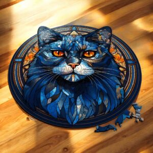 Puzzle Drewniane Kot 224 el. Układanka dla Dorosłych Premium Zwierzęta v.43