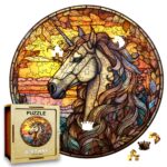 Puzzle Drewniane Jednorożec 217 el. Układanka dla Dorosłych Premium v.10