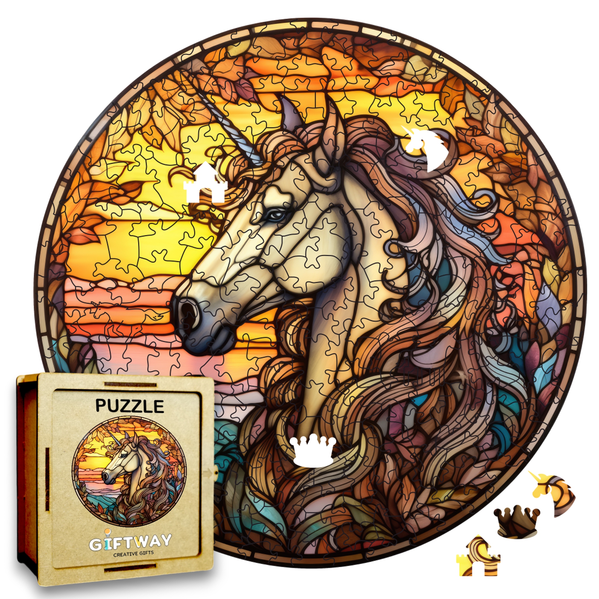 Puzzle Drewniane Jednorożec 217 el. Układanka dla Dorosłych Premium v.10 Puzzle Drewniane Jednorożec 217 el. Układanka dla Dorosłych Premium v.10