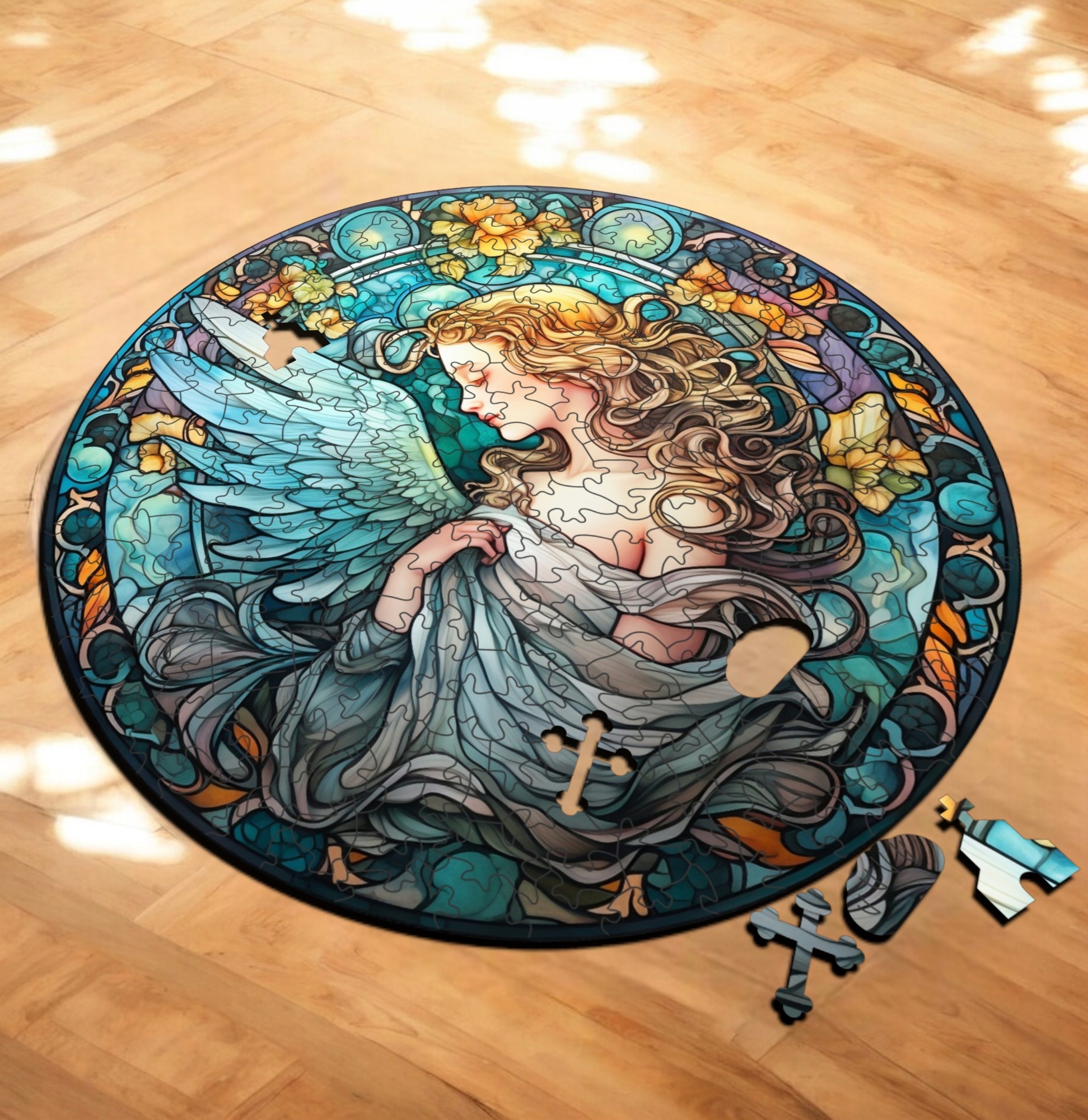 Puzzle Drewniane Anioł 208 el. Układanka dla Dorosłych Katolickie v.3 Puzzle Drewniane Anioł 208 el. Układanka dla Dorosłych Katolickie v.3