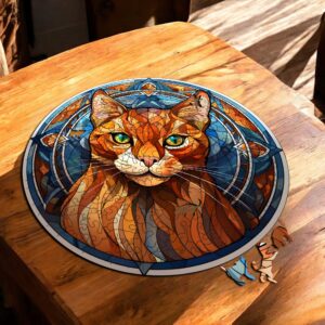 Puzzle Drewniane Kot 224 el. Układanka dla Dorosłych Premium Zwierzęta v.28