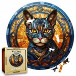 Puzzle Drewniane Kot 224 el. Układanka dla Dorosłych Premium Zwierzęta v.37
