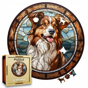 Puzzle Drewniane Pies 217 el. Układanka dla Dorosłych Premium Zwierzęta v.1