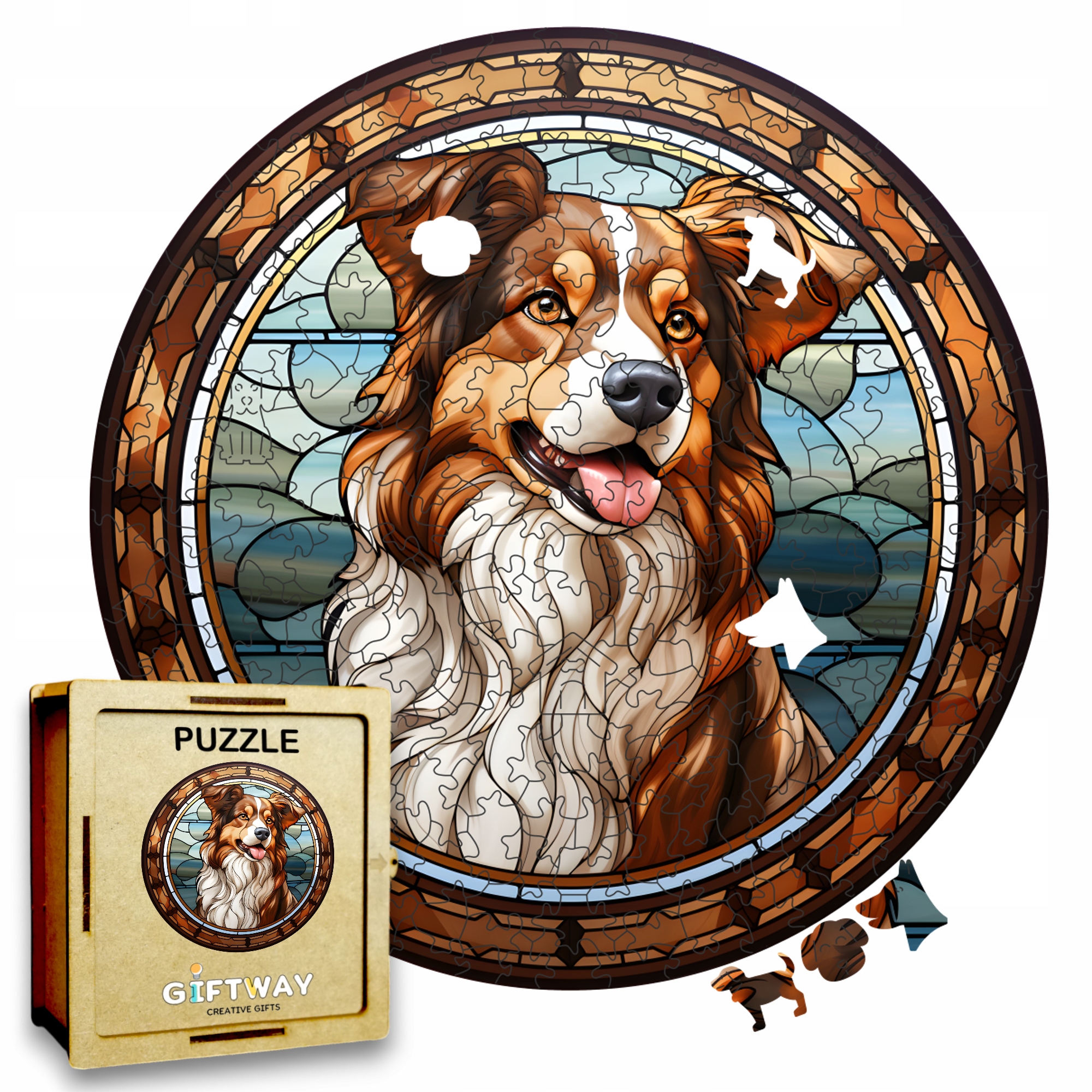 Puzzle Drewniane Pies 217 el. Układanka dla Dorosłych Premium Zwierzęta v.1 Puzzle Drewniane Pies 217 el. Układanka dla Dorosłych Premium Zwierzęta v.1