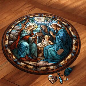 Puzzle Drewniane Stajenka 208 el. Układanka dla Dorosłych Katolickie v.13