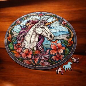 Puzzle Drewniane Jednorożec 217 el. Układanka dla Dorosłych Premium v.5