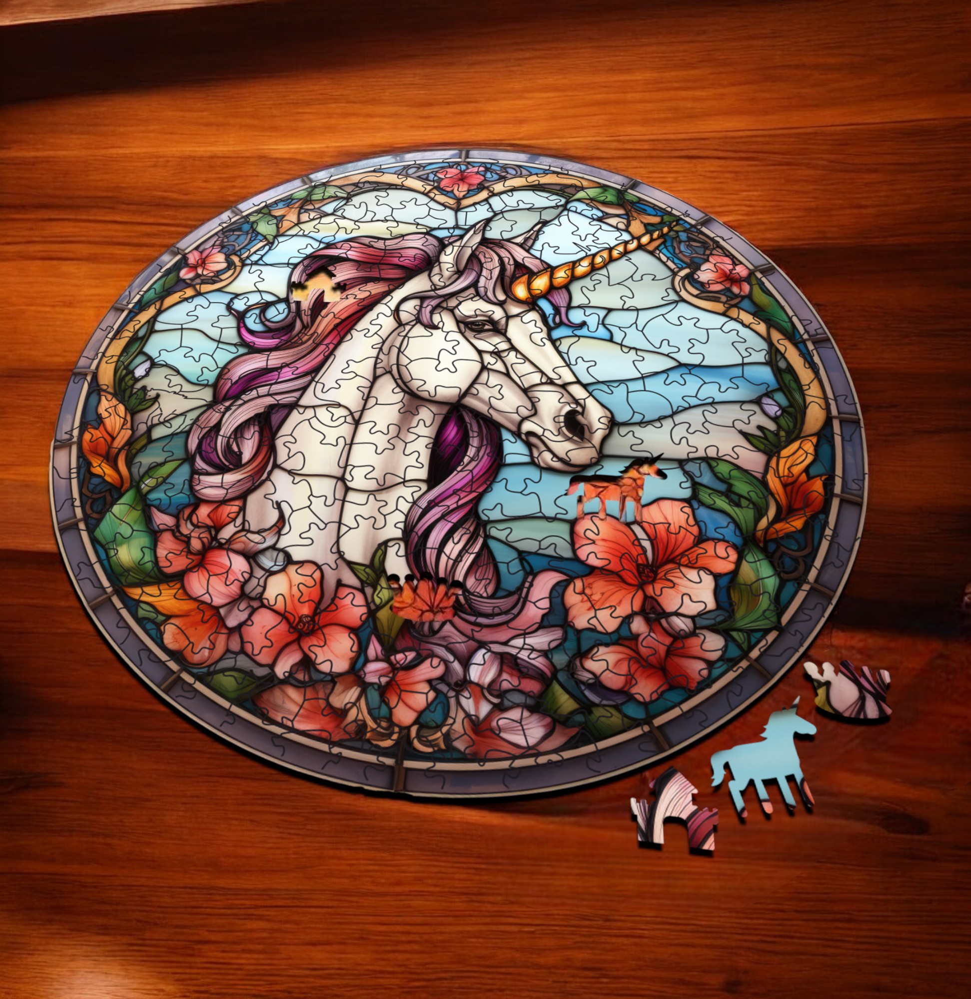 Puzzle Drewniane Jednorożec 217 el. Układanka dla Dorosłych Premium v.5 Puzzle Drewniane Jednorożec 217 el. Układanka dla Dorosłych Premium v.5