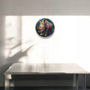 Puzzle Drewniane Nosorożec 224 el. Układanka dla Dorosłych 3D Zwierzęta v.2