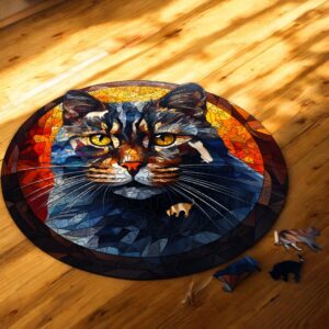 Puzzle Drewniane Kot 224 el. Układanka dla Dorosłych Premium Zwierzęta v.24