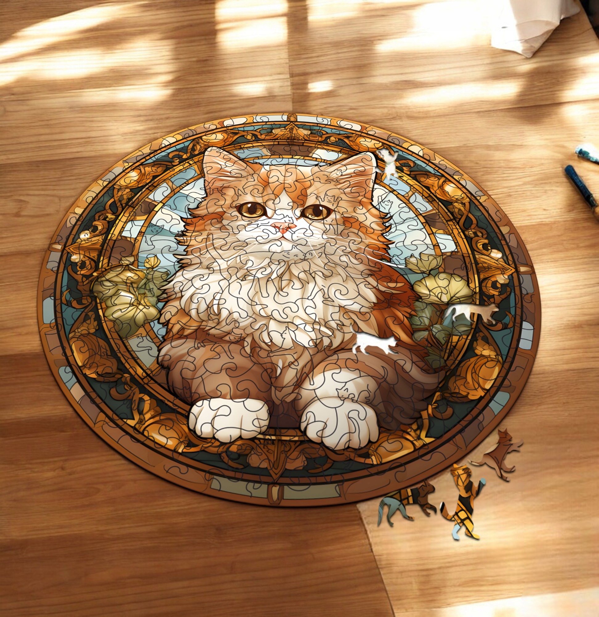 Puzzle Drewniane Kot 224 el. Układanka dla Dorosłych Premium Zwierzęta v.41 Puzzle Drewniane Kot 224 el. Układanka dla Dorosłych Premium Zwierzęta v.41