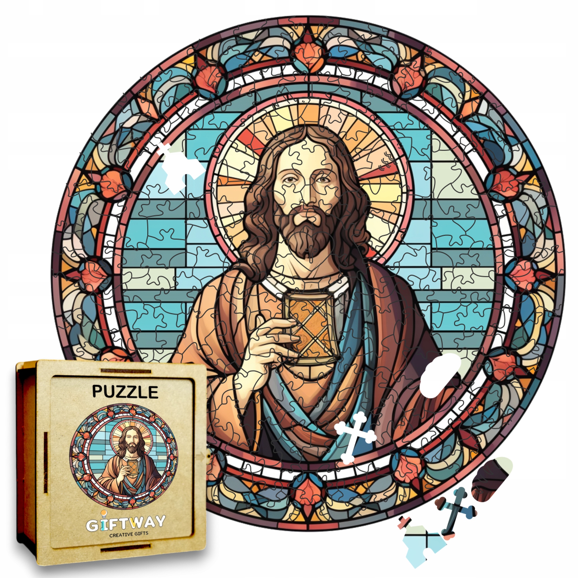 Puzzle Drewniane Jezus 208 el. Układanka dla Dorosłych Katolickie v.25 Puzzle Drewniane Jezus 208 el. Układanka dla Dorosłych Katolickie v.25