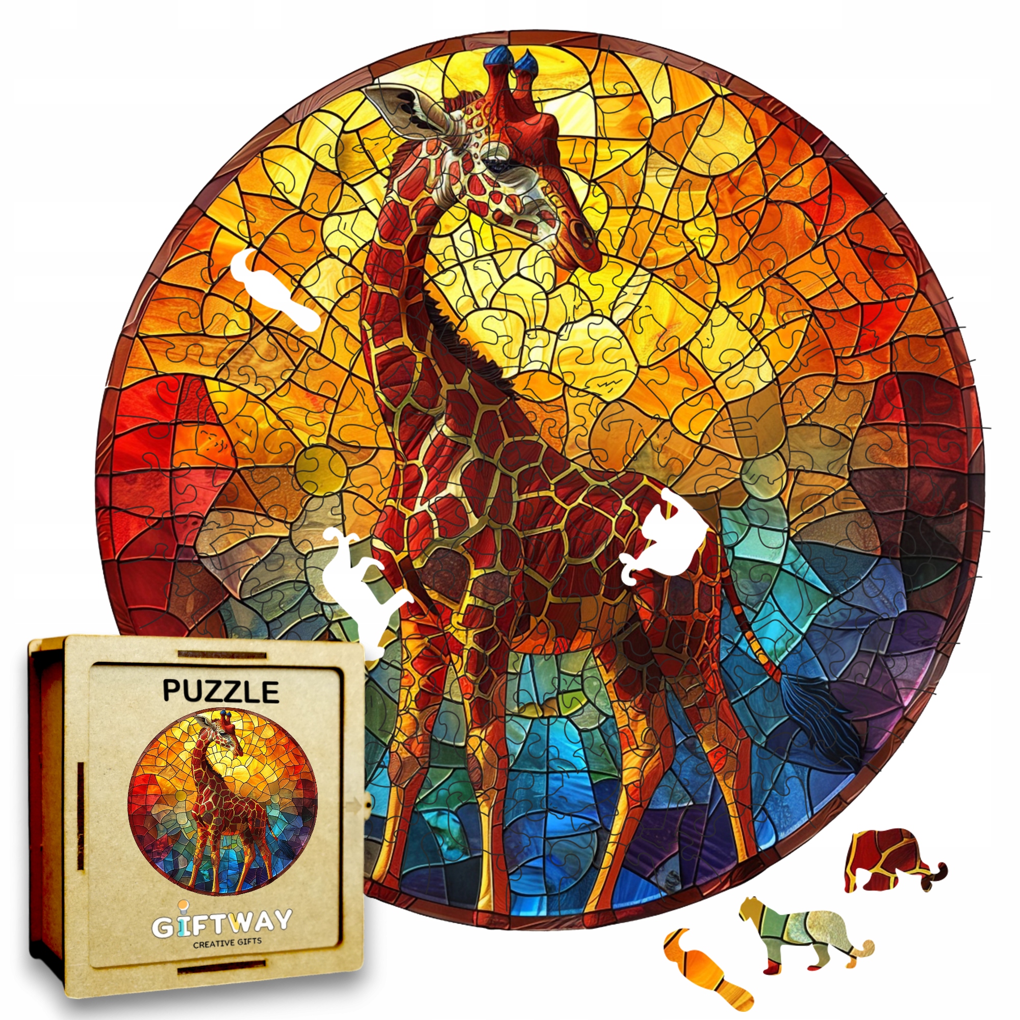 Puzzle Drewniane Żyrafa 224 el. Układanka dla Dorosłych 3D Zwierzęta v.2 Puzzle Drewniane Żyrafa 224 el. Układanka dla Dorosłych 3D Zwierzęta v.2