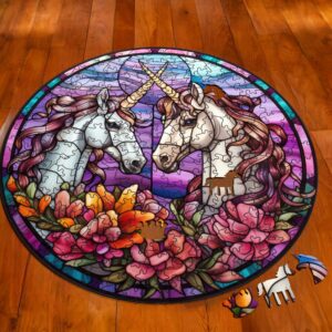 Puzzle Drewniane Jednorożec 217 el. Układanka dla Dorosłych Premium v.18