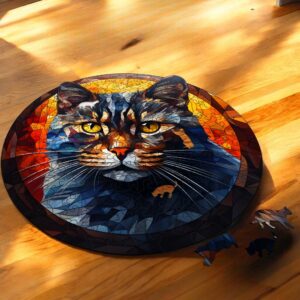 Puzzle Drewniane Kot 224 el. Układanka dla Dorosłych Premium Zwierzęta v.24