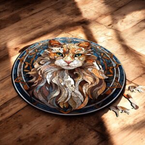 Puzzle Drewniane Kot 224 el. Układanka dla Dorosłych Premium Zwierzęta v.9