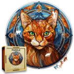 Puzzle Drewniane Kot 224 el. Układanka dla Dorosłych Premium Zwierzęta v.28