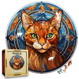 Puzzle Drewniane Kot 224 el. Układanka dla Dorosłych Premium Zwierzęta v.28