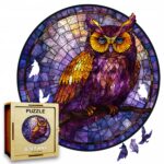 Puzzle Drewniane Sowa 150 el. Układanka dla Dorosłych Premium Zwierzęta v.3