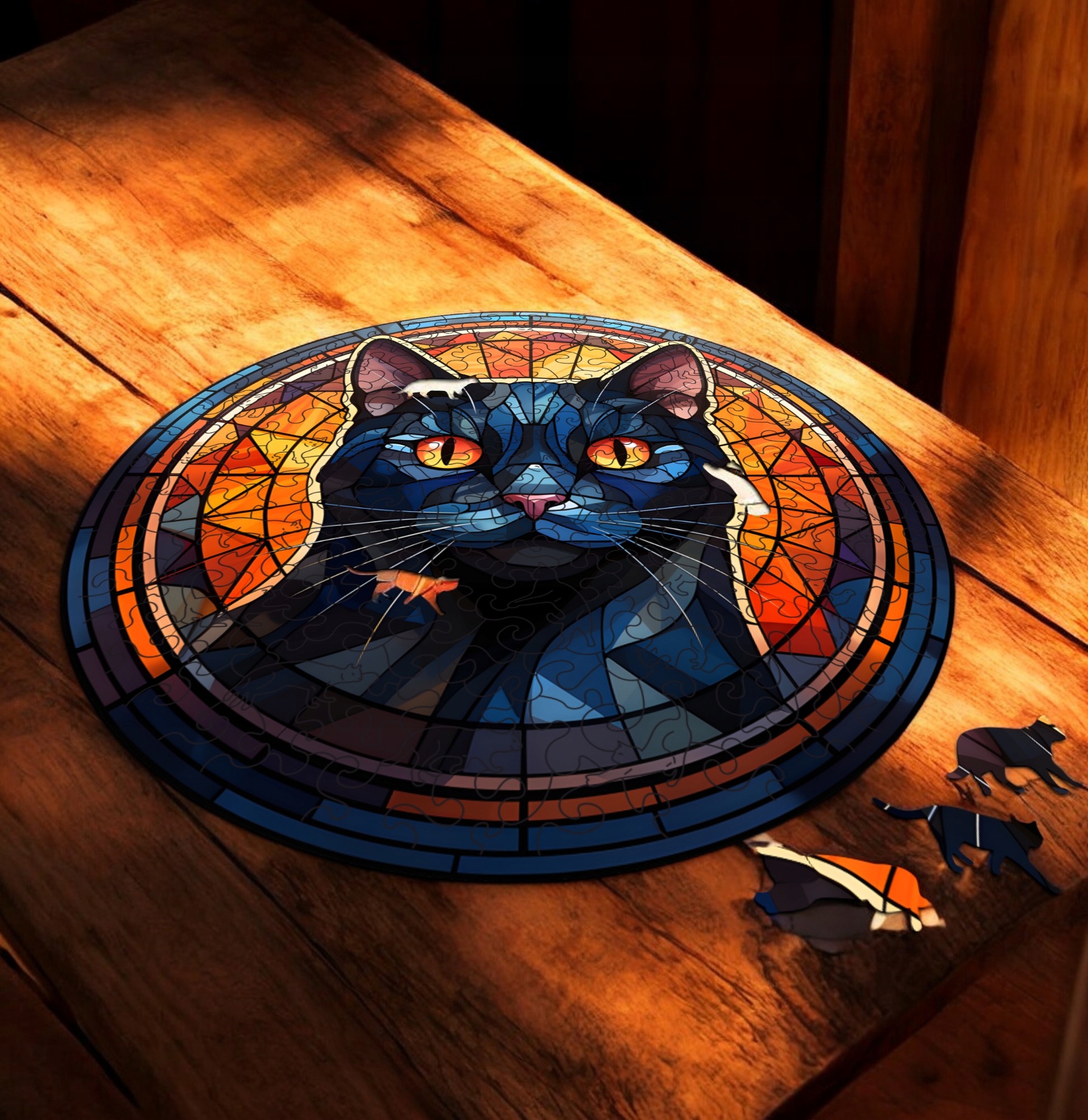 Puzzle Drewniane Kot 224 el. Układanka dla Dorosłych Premium Zwierzęta v.14 Puzzle Drewniane Kot 224 el. Układanka dla Dorosłych Premium Zwierzęta v.14