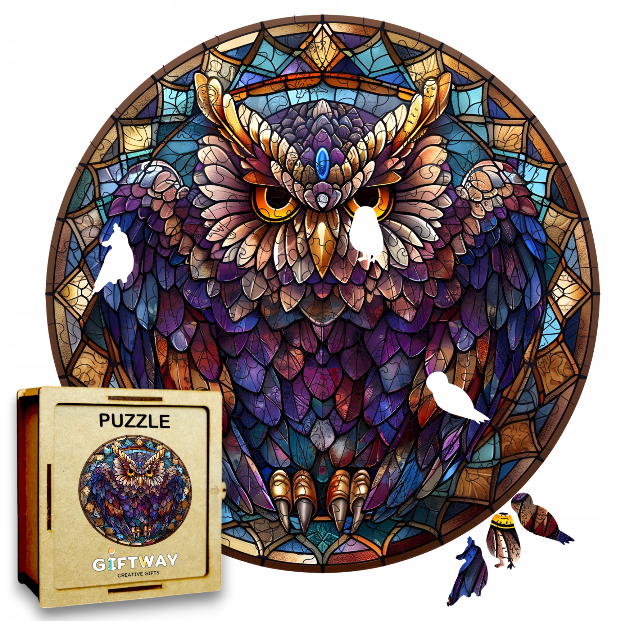 Puzzle Drewniane Sowa 150 el. Układanka dla Dorosłych Premium Zwierzęta v.5 Puzzle Drewniane Sowa 150 el. Układanka dla Dorosłych Premium Zwierzęta v.5