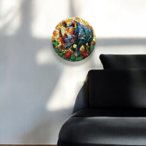 Puzzle Drewniane Nosorożec 224 el. Układanka dla Dorosłych 3D Zwierzęta v.3