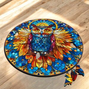 Puzzle Drewniane Sowa 150 el. Układanka dla Dorosłych Premium Zwierzęta v13