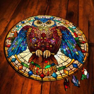 Puzzle Drewniane Sowa 150 el. Układanka dla Dorosłych Premium Zwierzęta v16