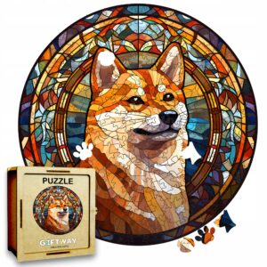 Puzzle Drewniane Pies 217 el. Układanka dla Dorosłych Premium Zwierzęta v24