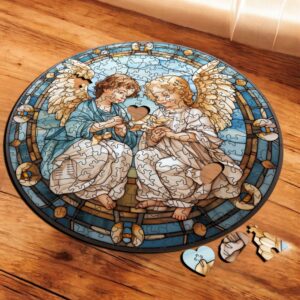 Puzzle Drewniane Aniołki 208 el. Układanka dla Dorosłych Katolickiev.8