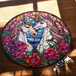 Puzzle Drewniane Jednorożec 217 el. Układanka dla Dorosłych Premium v.17