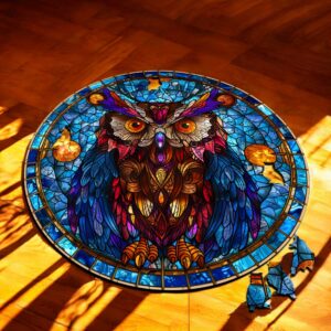 Puzzle Drewniane Sowa 150 el. Układanka dla Dorosłych Premium Zwierzęta v10