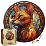 Puzzle Drewniane Kot 224 el. Układanka dla Dorosłych Premium Zwierzęta v.2