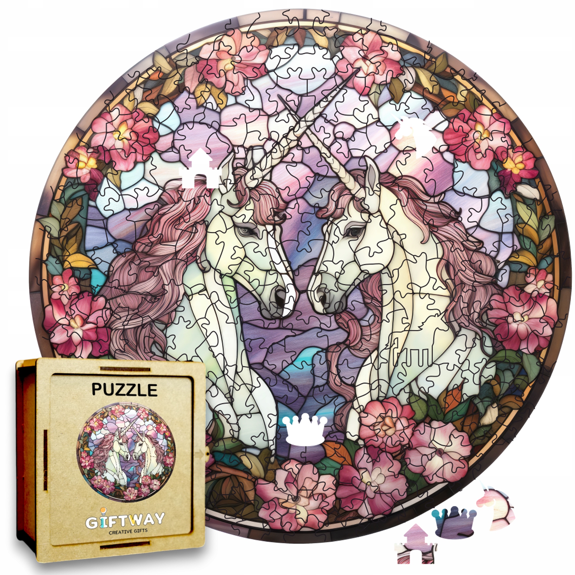 Puzzle Drewniane Jednorożec 217 el. Układanka dla Dorosłych Premium v.19 Puzzle Drewniane Jednorożec 217 el. Układanka dla Dorosłych Premium v.19