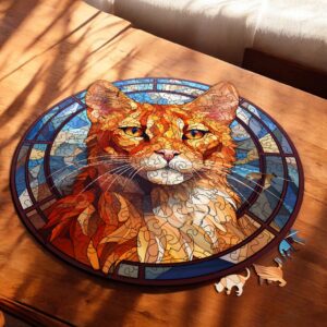 Puzzle Drewniane Kot 224 el. Układanka dla Dorosłych Premium Zwierzęta v.30