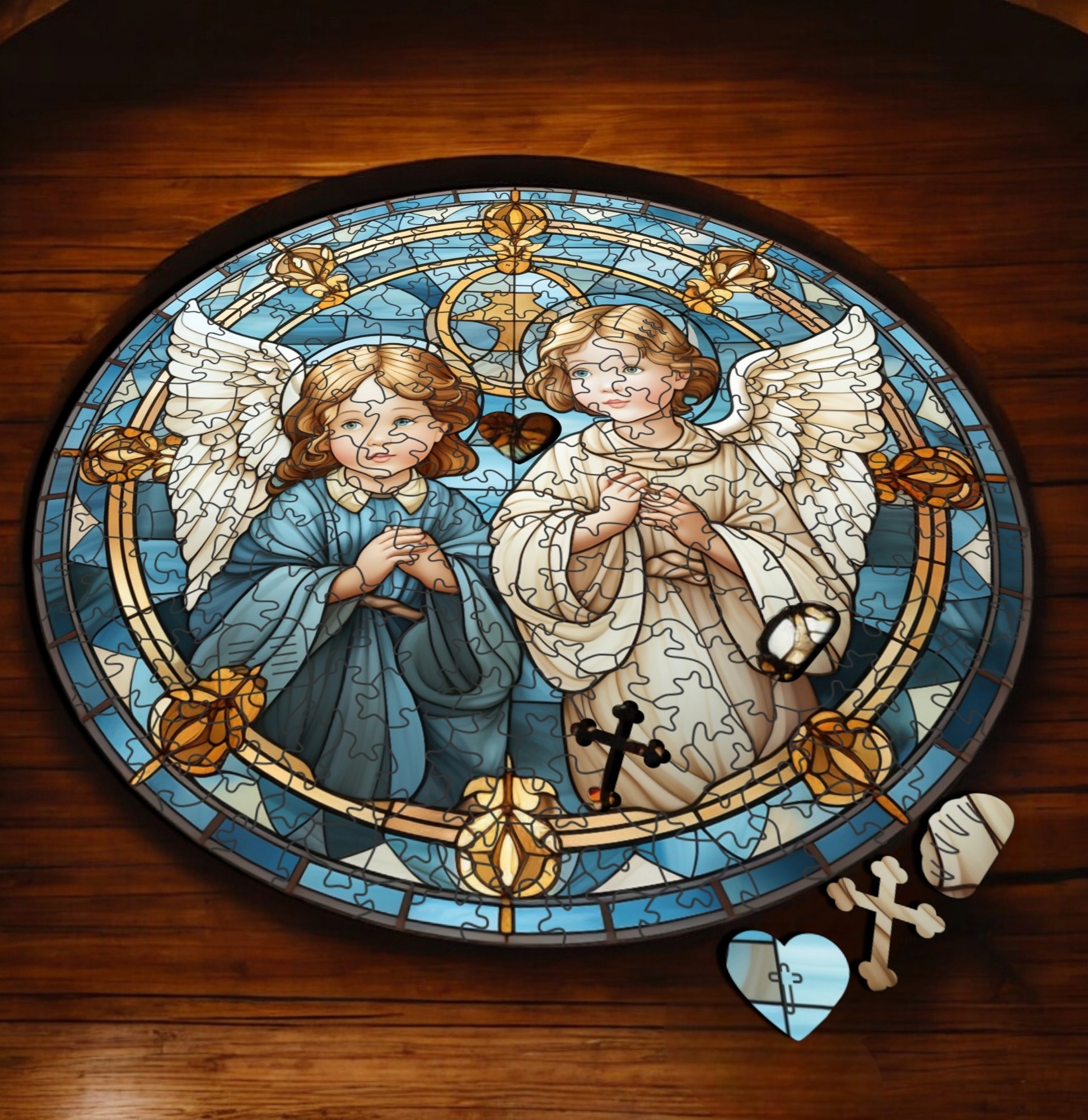 Puzzle Drewniane Aniołki 208 el. Układanka dla Dorosłych Katolickie v.28 Puzzle Drewniane Aniołki 208 el. Układanka dla Dorosłych Katolickie v.28