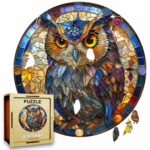 Puzzle Drewniane Sowa 150 el. Układanka dla Dorosłych Premium Zwierzęta v11