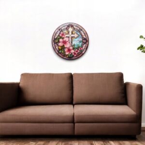 Puzzle Drewniane Krzyż Kwiat 208 el Układanka dla Dorosłych Katolickie v.10