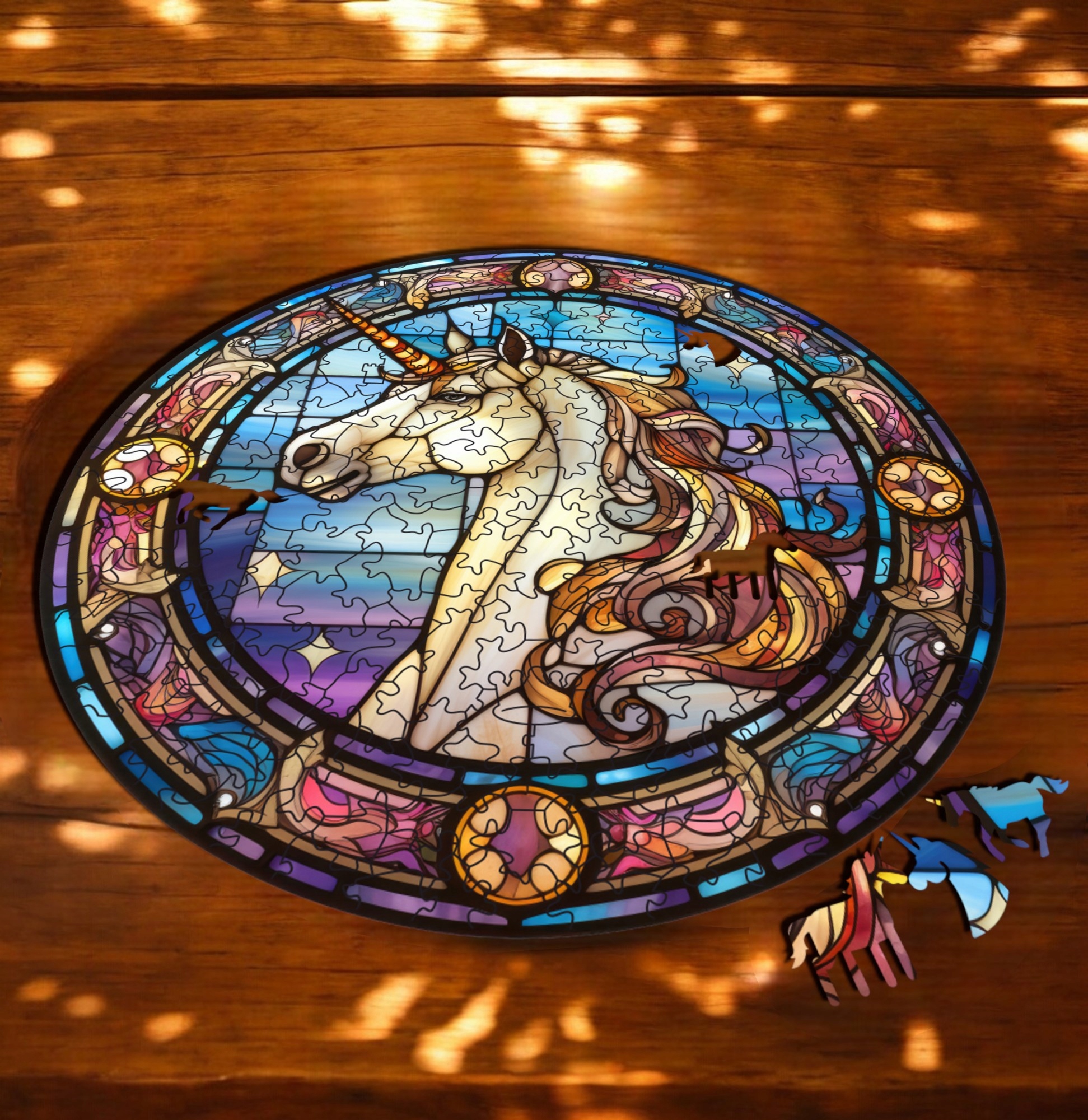 Puzzle Drewniane Jednorożec 217 el. Układanka dla Dorosłych Premium v.12 Puzzle Drewniane Jednorożec 217 el. Układanka dla Dorosłych Premium v.12