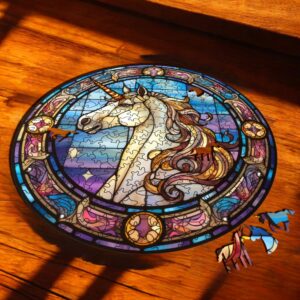 Puzzle Drewniane Jednorożec 217 el. Układanka dla Dorosłych Premium v.12