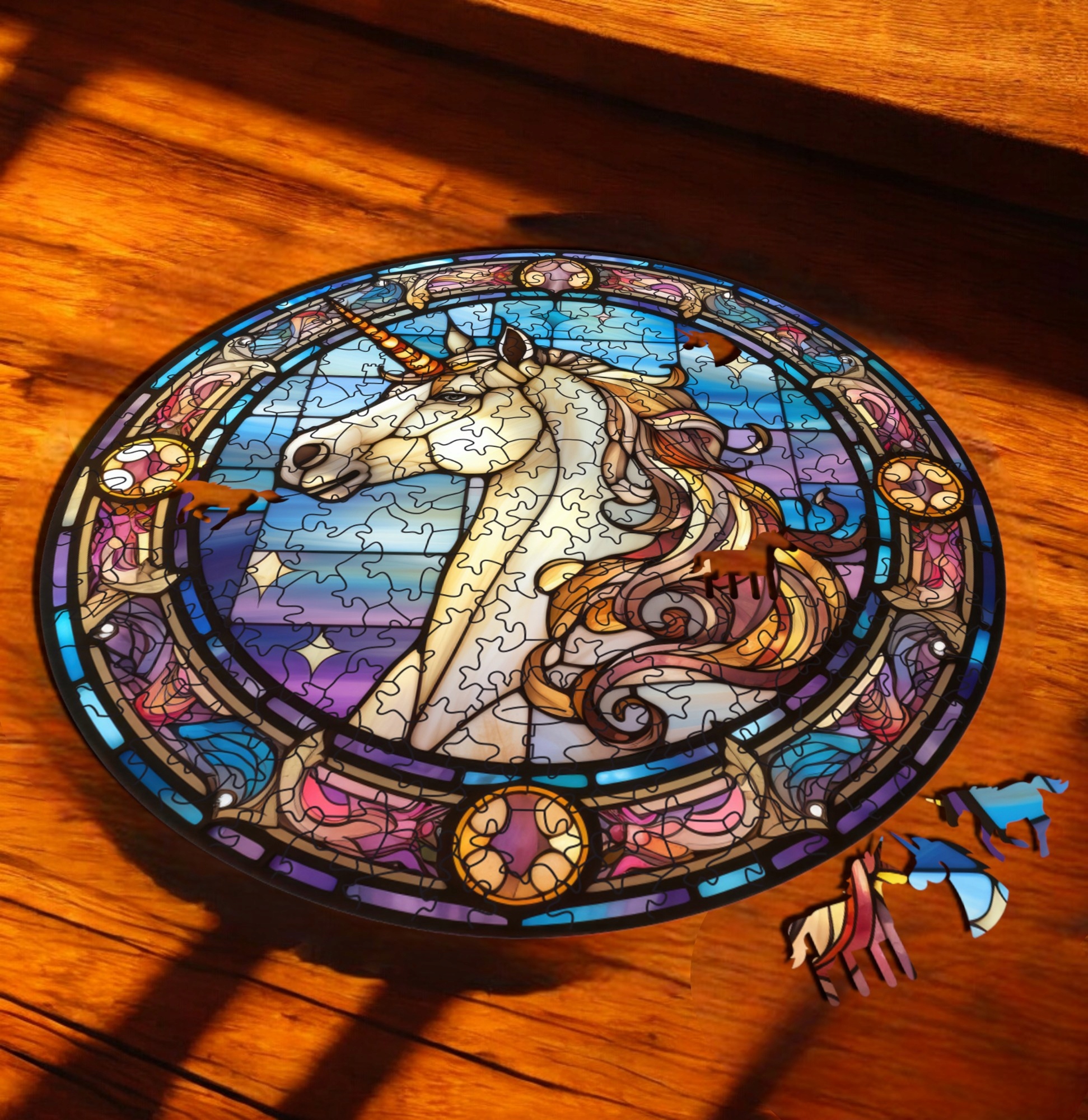 Puzzle Drewniane Jednorożec 217 el. Układanka dla Dorosłych Premium v.12 Puzzle Drewniane Jednorożec 217 el. Układanka dla Dorosłych Premium v.12