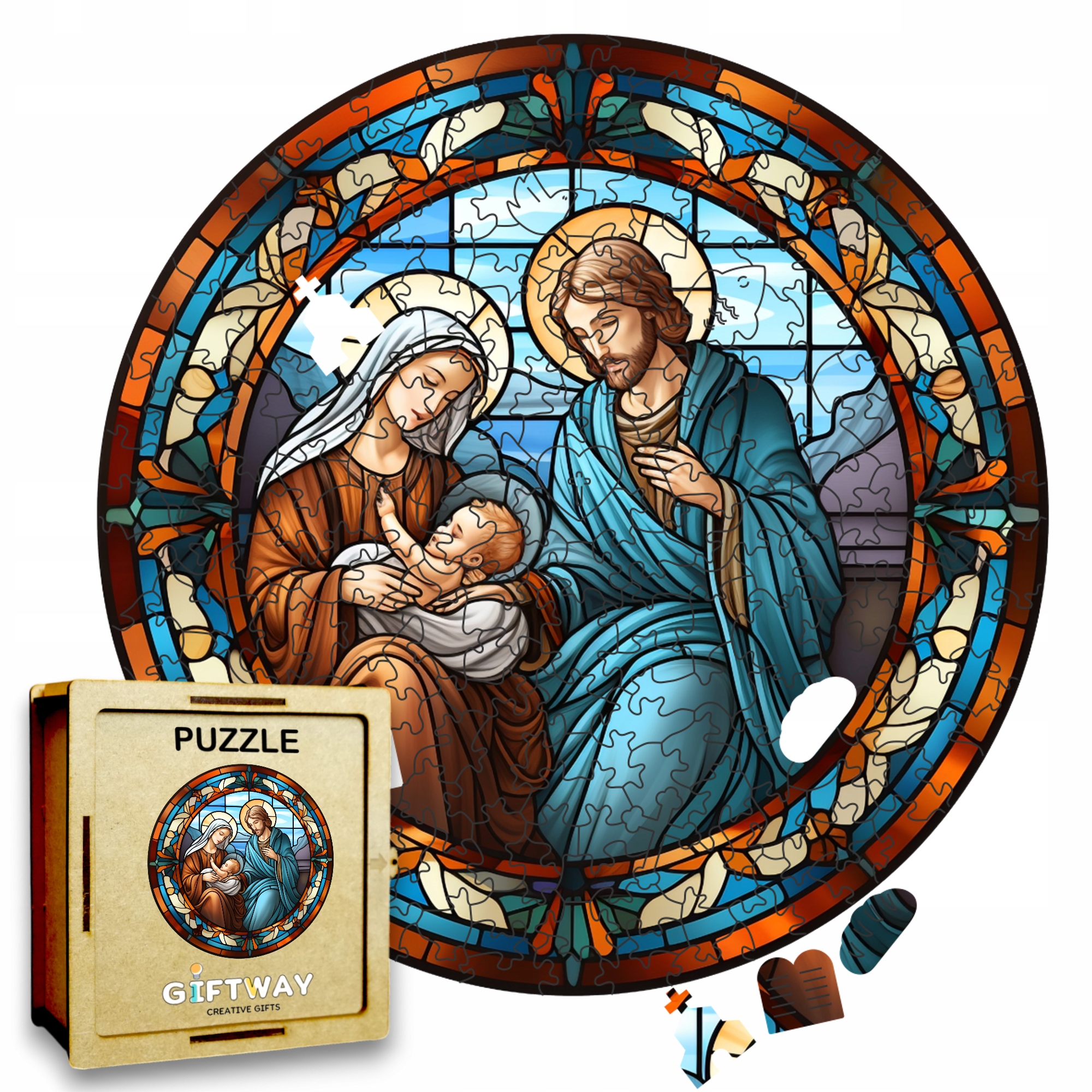 Puzzle Drewniane Stajenka 208 el. Układanka dla Dorosłych Katolickie v.14 Puzzle Drewniane Stajenka 208 el. Układanka dla Dorosłych Katolickie v.14